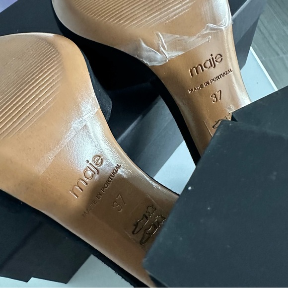 Maje Black block heels Size 37 - Picture 2 of 12